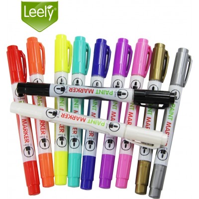 0050W 12pcs waterproof drawing graffiti art acrylic paint marker pens set